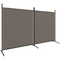 vidaXL Kamerscherm met 2 panelen 346x180 cm stof antracietkleurig