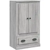 vidaXL Hoge kast 60x35,5x103,5 cm bewerkt hout grijs sonoma eikenkleur