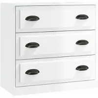 vidaXL Dressoir, hoogglanzwit, 70x35,5x67,5 cm, houtvezel