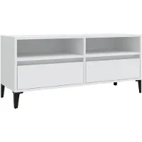 vidaXL Tv-meubel 100x34,5x44,5 cm bewerkt hout wit