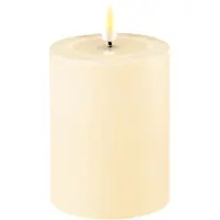 Deluxe Home Art Led kaars 7,5 x 12,5 cm | Ivoor | 3D vlam |