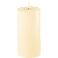 Deluxe Home Art Led kaars 7,5 x 15 cm | Ivoor | 3D vlam |