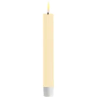 Deluxe Home Art Led dinerkaars 15 cm | Ivoor | 3D vlam | 2 stuks |