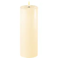 Deluxe Home Art Led kaars 7,5 x 20 cm | Ivoor | 3D vlam |