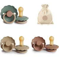 Frigg Daisy T1 - Croissant, Peach Bronze, Willow + Bolletoet speenzakje - 0-6 maanden