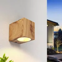 LumenXL Elegante buitenwandlamp Giulia in houtlook
