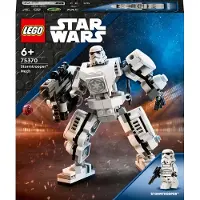LEGO 75370 Star Wars Stormtrooper Mech set, een bouwbaar actiefiguurmodel met scharnierende delen, een minifiguurcockpit en een groot schotkanon, een verzamelbaar speelgoed voor kinderen vanaf 6 jaar