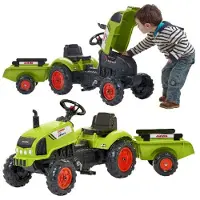 Falk traptractor Claas Arion 410 met trailer