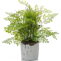 Emerald Groene kunstplant varen 28 cm in pot - Mooie decoratie kunstplanten voor binnen - Kunstplanten