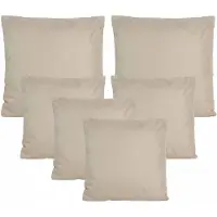 Anna's Collection Bank/tuin kussens set - binnen/buiten - 6x stuks - beige/taupe - In 2 formaten - Sierkussens