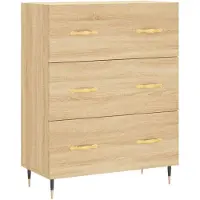 vidaXL Dressoir 69,5x34x90 cm bewerkt hout sonoma eikenkleurig