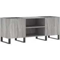 vidaXL Platenkast 121x38x48 cm bewerkt hout grijs sonoma eikenkleurig