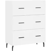 vidaXL Dressoir 69,5x34x90 cm bewerkt hout wit