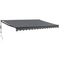 vidaXL Luifel automatisch uitschuifbaar 4x3 m antracietkleurig