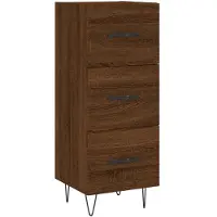 vidaXL Dressoir 34,5x34x90 cm bewerkt hout bruin eikenkleur