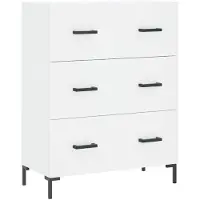 vidaXL Dressoir 69,5x34x90 cm bewerkt hout wit