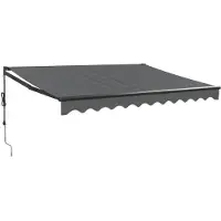 vidaXL Luifel automatisch uitschuifbaar 3x2,5 m antracietkleurig
