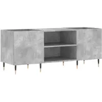 vidaXL Platenkast 121x38x48 cm bewerkt hout betongrijs