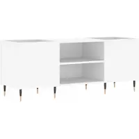 vidaXL Platenkast 121x38x48 cm bewerkt hout wit