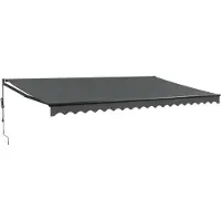 vidaXL Luifel automatisch uitschuifbaar 5x3 m antracietkleurig
