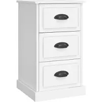 vidaXL Nachtkastje 39x39x67 cm bewerkt hout wit