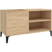 vidaXL Platenkast 84,5x38x48 cm bewerkt hout sonoma eikenkleurig