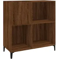 vidaXL Platenkast 84,5x38x89 cm bewerkt hout bruin eikenkleur