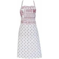 Clayre & Eef - Keukenschort - Kruissteek patroon - Rood - 70 x 85 cm