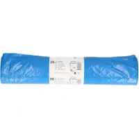 Papstar 25x stuks afvalzakken/vuilniszakken - 120 liter - blauw - containerzakken - Vuilniszakken
