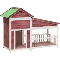 vidaXL Hondenhok 143x60,5x109 cm massief grenenhout mokkakleurig