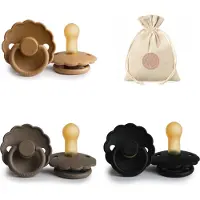 Frigg Daisy T1 - Cappuccino, Portobello en Jet Black + Bolletoet speenzakje - 0-6 maanden