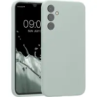 Kwmobile telefoonhoesje geschikt voor Samsung Galaxy A34 5G - TPU backcover met siliconen coating - Smartphone case in cool mint