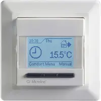 2Heat MCD4 thermostaat incl external sensor Inbouw klokthermostaat (grafische display) met vloersensor vloerverwarming