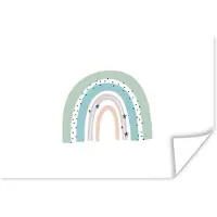 PosterMonkey Poster kids - Poster voor kinderen - Schilderij babykamer - Regenboog - Kinderen - Sterren - Stippen - Pastel - 90x60 cm