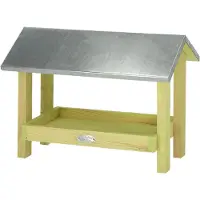 Esschert Design Voederhuisje Grondvoedertafel met dak - - FB585 - Vogelvoederhuisje voor Vogels