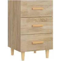 vidaXL Nachtkastje 40x40x66 cm bewerkt hout sonoma eikenkleurig