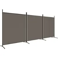 vidaXL Kamerscherm met 3 panelen 525x180 cm stof antracietkleurig