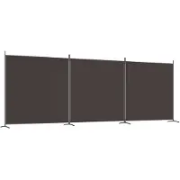 vidaXL Kamerscherm met 3 panelen 525x180 cm stof bruin