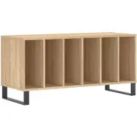 vidaXL Platenkast 100x38x48 cm bewerkt hout sonoma eikenkleurig