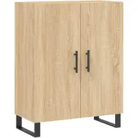 vidaXL Dressoir 69,5x34x90 cm bewerkt hout sonoma eikenkleurig