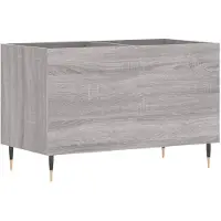 vidaXL Platenkast 74,5x38x48 cm bewerkt hout grijs sonoma eikenkleurig