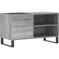vidaXL Platenkast 85x38x48 cm bewerkt hout grijs sonoma eikenkleurig