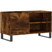 vidaXL Platenkast 85x38x48 cm bewerkt hout gerookt eikenkleurig