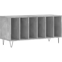 vidaXL Platenkast 100x38x48 cm bewerkt hout betongrijs