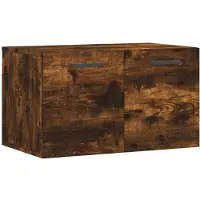 vidaXL Wandkast 60x36,5x35 cm bewerkt hout gerookt eikenkleurig