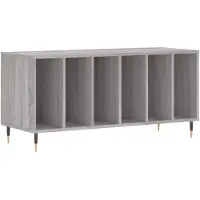 vidaXL Platenkast 100x38x48 cm bewerkt hout grijs sonoma eikenkleurig