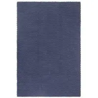 vidaXL Vloerkleed rechthoekig 160x230 cm katoen marineblauw