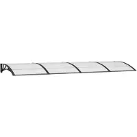 vidaXL Overkapping voor deur, zwart, 350x100 cm, polycarbonaat