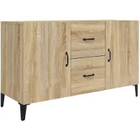 vidaXL Dressoir 100x36x60 cm bewerkt hout sonoma eikenkleurig