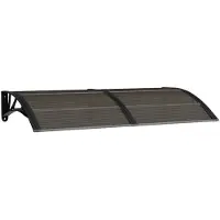 vidaXL Deurluifel 150x75 cm polycarbonaat zwart